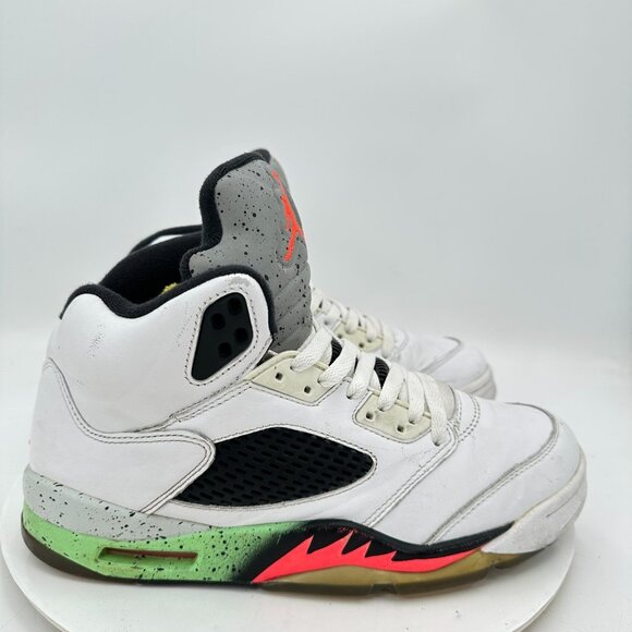 Nike Air Jordan 5 Retro Men Size 9 136027-115 Poison Green Mid Training Shoes - Picture 4 of 11